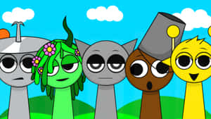 Sprunki Characters Group Wallpaper