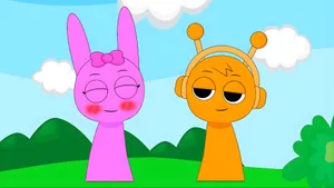 Sprunki Characters In Nature Wallpaper