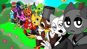 Sprunki Characters Lineup Wallpaper