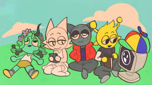 Sprunki Characters Relaxing Wallpaper
