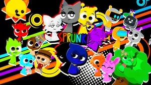 Sprunki Colorful Character Collection Wallpaper