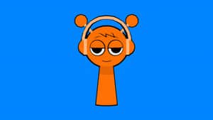 Sprunki Mascot With Headphones Wallpaper