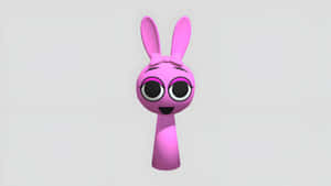 Sprunki Pink Bunny Mascot Wallpaper