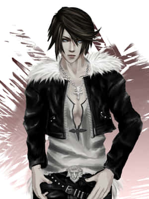 Squall Leonhart Brandishing His Gunblade Wallpaper