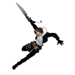 Squall Leonhart Holding Gunblade - Final Fantasy Viii Wallpaper