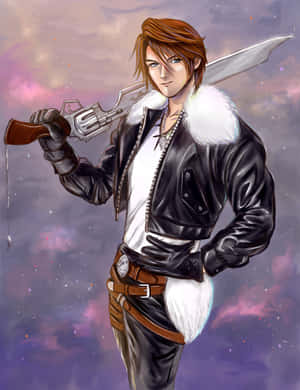 Squall Leonhart - The Intense Hero Of Final Fantasy Viii Wallpaper