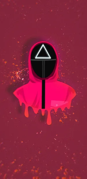 Squid Game Blood Red Guard Wallpaper