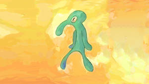 Squidward Gets Creative With Some Abstract Art. Wallpaper