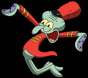 Squidward Tentacles Jumping Marching Band Wallpaper