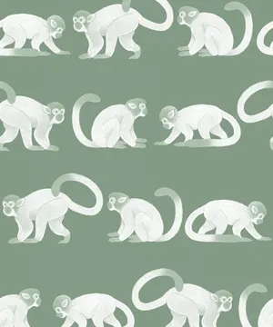 Squirrel_ Monkey_ Pattern Wallpaper