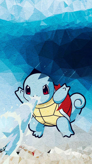 Squirtle Water Gun Pokemon Iphone Wallpaper