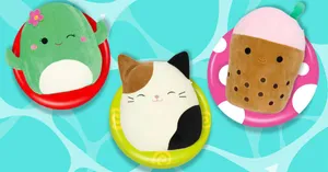 Squishmallows In Swimming Pool Wallpaper