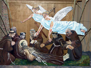 St Francis Of Assisi Deathand Angels Wallpaper