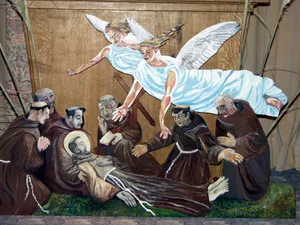 St Francis Of Assisi Deathand Angels Wallpaper