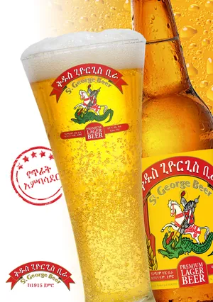 St. George Beer Bottle And Glass Wallpaper