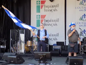 St Jean Baptiste Celebration Flag Waving Wallpaper