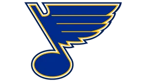 St Louis Blues Logo In White Wallpaper