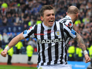 St Mirren Player Celebration Wallpaper