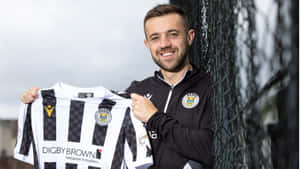 St Mirren Player Holding New Kit Wallpaper