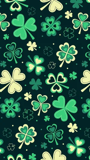 St Patricks Day Shamrock Pattern Wallpaper