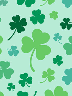 St Patricks Day Shamrock Pattern Wallpaper