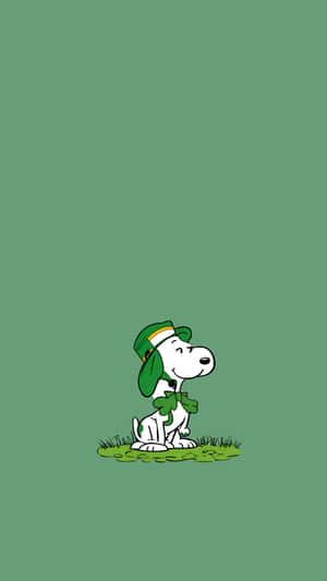 St Patricks Day Snoopy Celebration Wallpaper