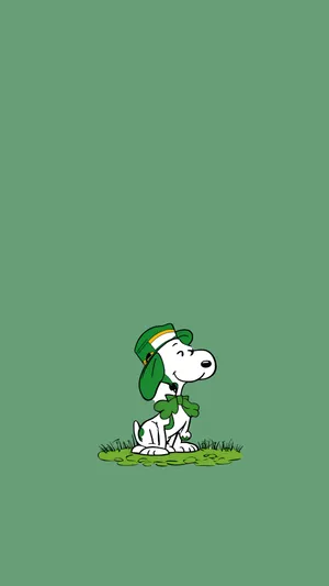 St Patricks Day Snoopy Celebration Wallpaper
