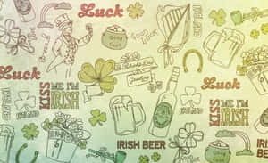 St Patricks Day Themed Pattern Wallpaper