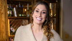 Stacey Solomon Smiling Portrait Wallpaper