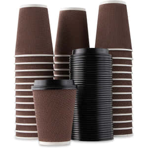 Stack Of Disposable Cups Wallpaper