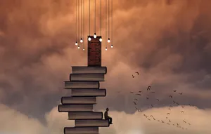 Stack Of Novel Wallpaper