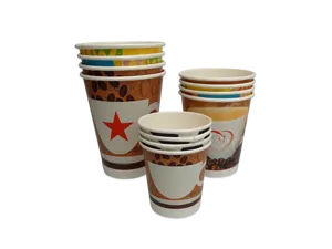 Stacked Aesthetic Disposable Cups Wallpaper