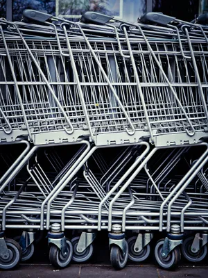 Stacked Shopping Carts Aesthetic Wallpaper