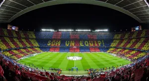 Stadium Crowd Display Soccer Match Wallpaper