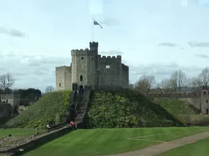 Staircase Towards Cardiff Castle Wallpaper