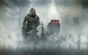 Stalker Soldier With Beast Wallpaper