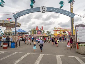 Stampede Park Entrance Red Deer Canada Wallpaper
