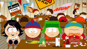 Stan Marsh And Friends In Restaurant Wallpaper