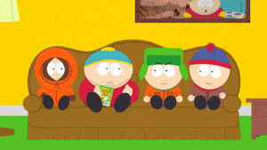 Stan Marsh & Friends In Living Room Wallpaper