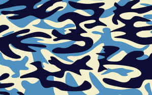 Stand Out From The Crowd In Blue Camo Wallpaper