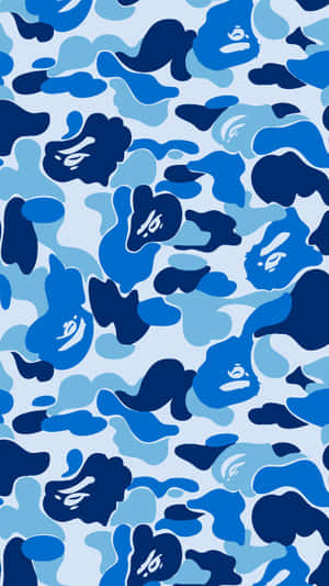 Stand Out In Blue Camo Wallpaper