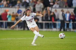 Stanford Soccer Player Action Shot Wallpaper