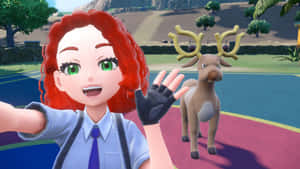 Stantler On The Field Wallpaper