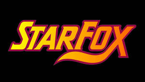 Star Fox Orange Logo On Black Wallpaper