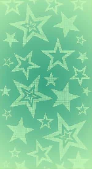 Star Green Cyber Y2k Aesthetic Wallpaper