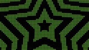 Star Green Cyber Y2k Aesthetic Wallpaper