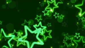 Star Green Cyber Y2k Aesthetic Wallpaper