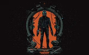 Star Lord Outline Wallpaper