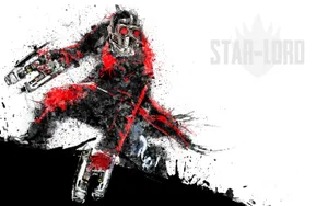 Star Lord Paint Splatter Wallpaper