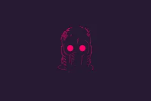 Star Lord Pink Outline Wallpaper
